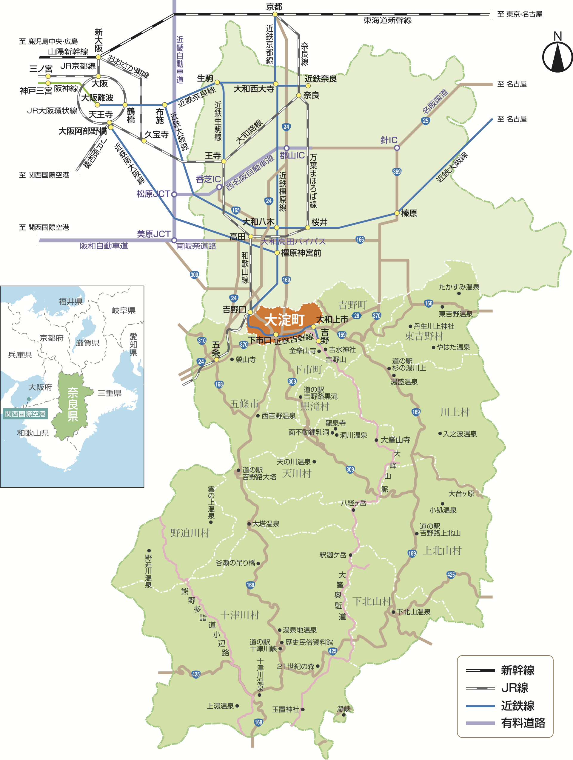 周辺地図　地図をクリックするとPDFデータをダウンロードできます。