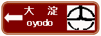 主な交差点にある観光エリアへの方向案内の看板